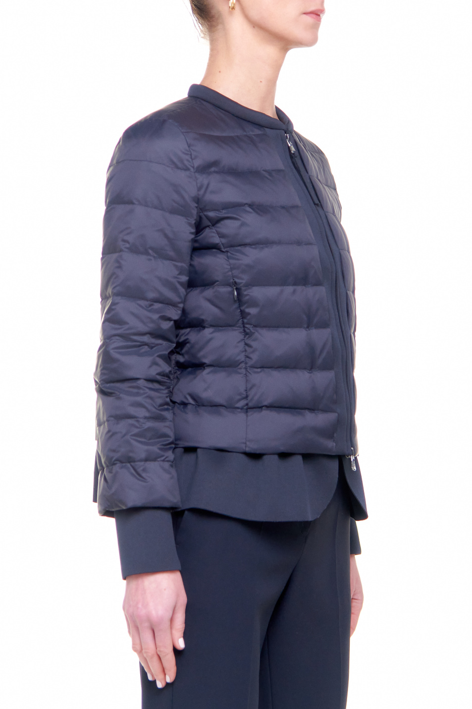 Emporio Armani Стеганая куртка из переработанного нейлона с оборкой из неопрена (цвет ), артикул 3K2B87-2NKBZ | Фото 5