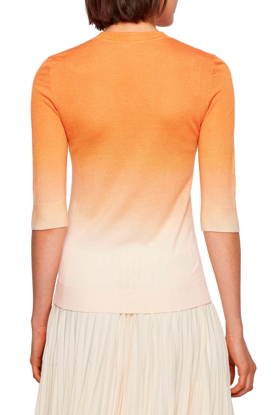 Женский BOSS Свитер Feyah с рукавом 1/2 из чистой шерсти с принтом омбре (цвет ), артикул 50448990 | Фото 3