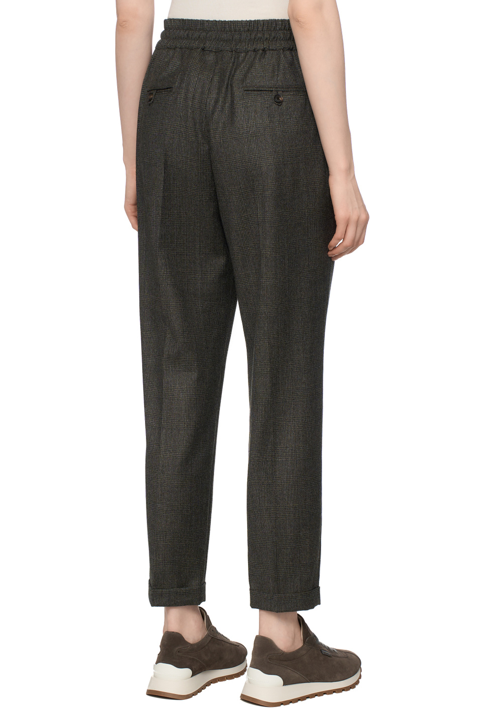 Женский Kiton Брюки из шерсти с люрексом (цвет ), артикул D37102K0513G02009 | Фото 5