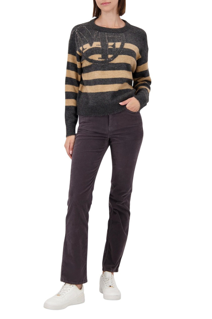 Джемпер со стразами|Основной цвет:Серый Женский Monari Джемпер со стразами (цвет ), артикул 809656 | Фото 2