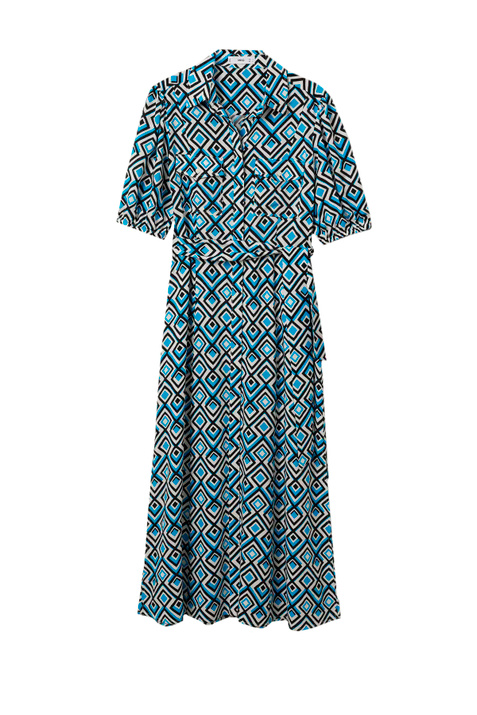 Mango Платье-рубашка CUBANA с принтом (Голубой цвет), артикул 27007124 | Фото 1