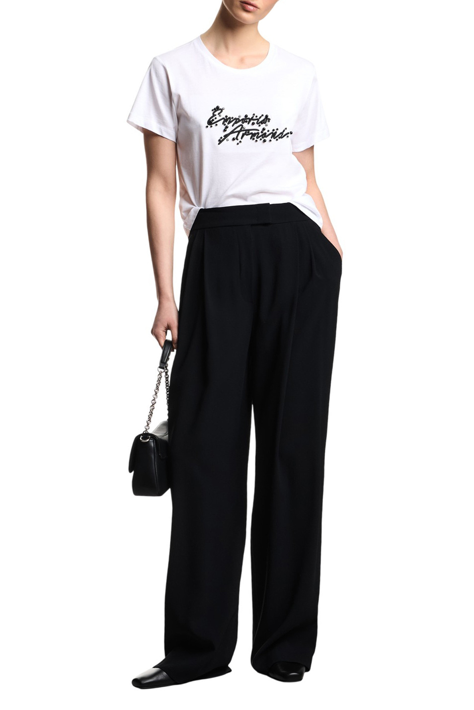 Женский Emporio Armani Футболка с отделкой бусинами (цвет ), артикул EW003594-AF12597 | Фото 2