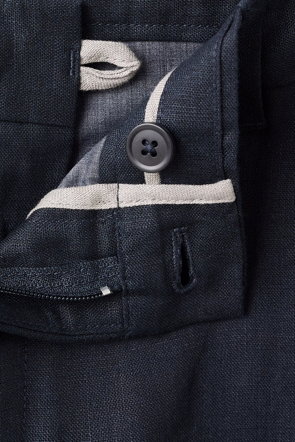 Мужской Mango Man Брюки OYSTER из льна (цвет ), артикул 27026711 | Фото 5