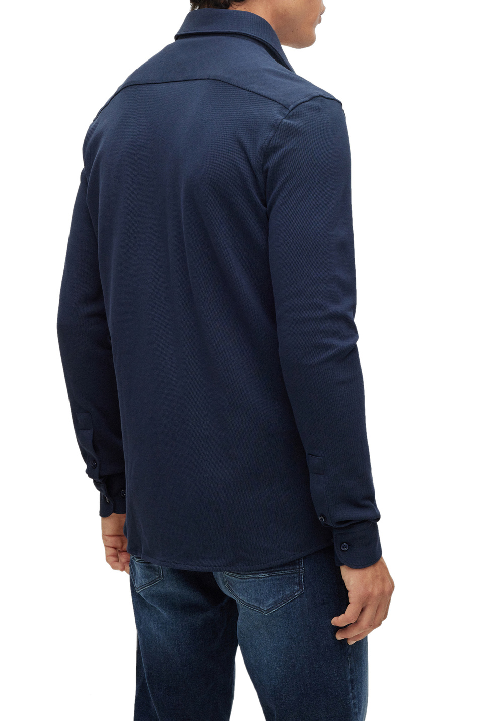 Мужской BOSS Рубашка трикотажная из натурального хлопка (цвет ), артикул 50484307 | Фото 4