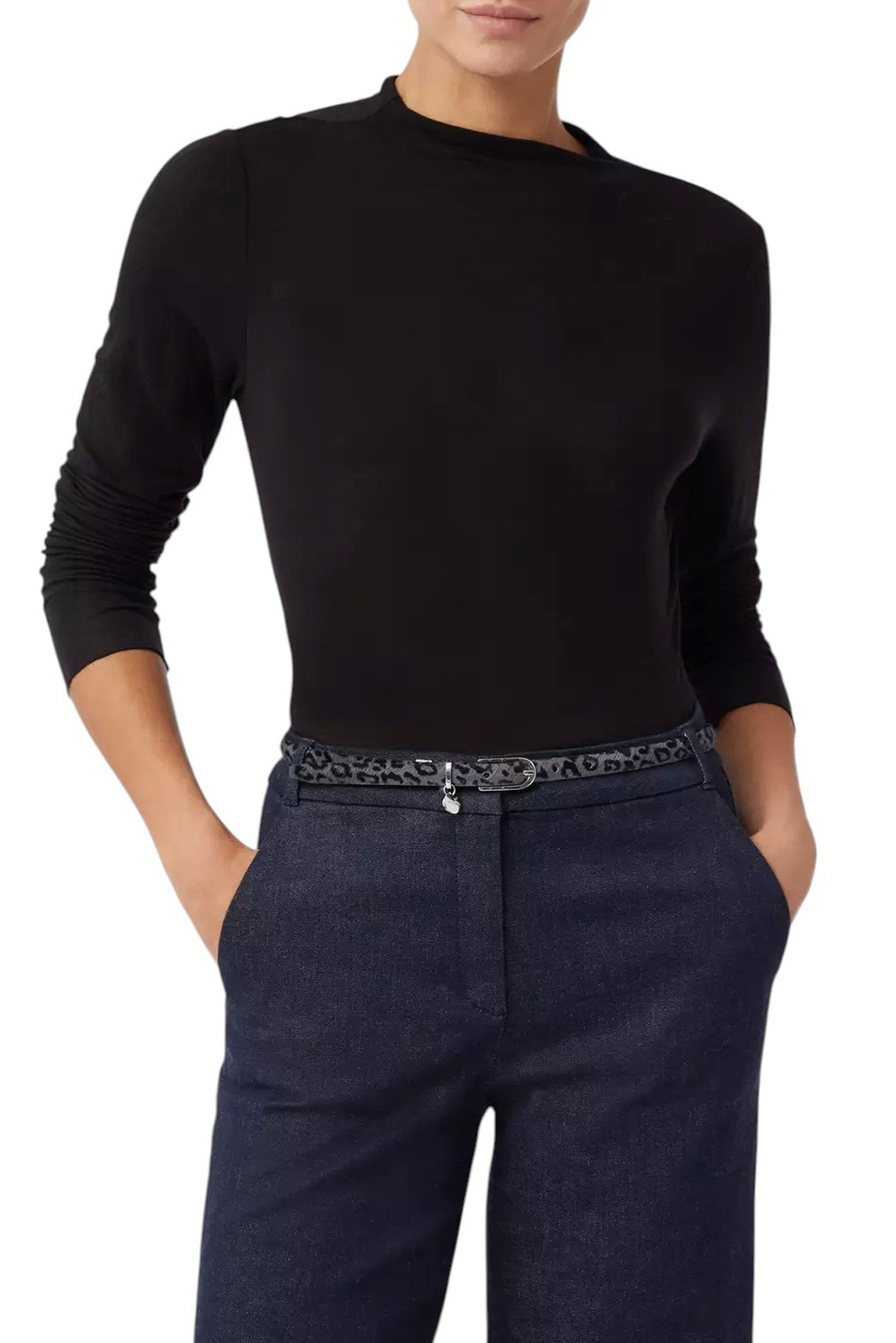 Ремень из натуральной кожи с принтом|Основной цвет:Серый Женский Comma Ремень из натуральной кожи с принтом (цвет ), артикул 2169435 | Фото 3