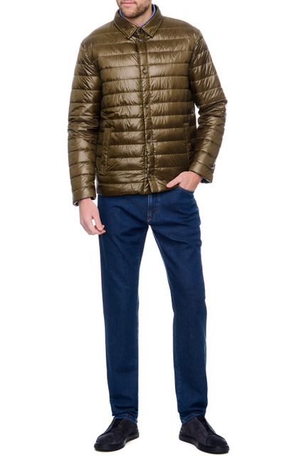 Двусторонняя стеганая куртка|Основной цвет:Коричневый|Артикул:PI001004U12017 | Фото 2