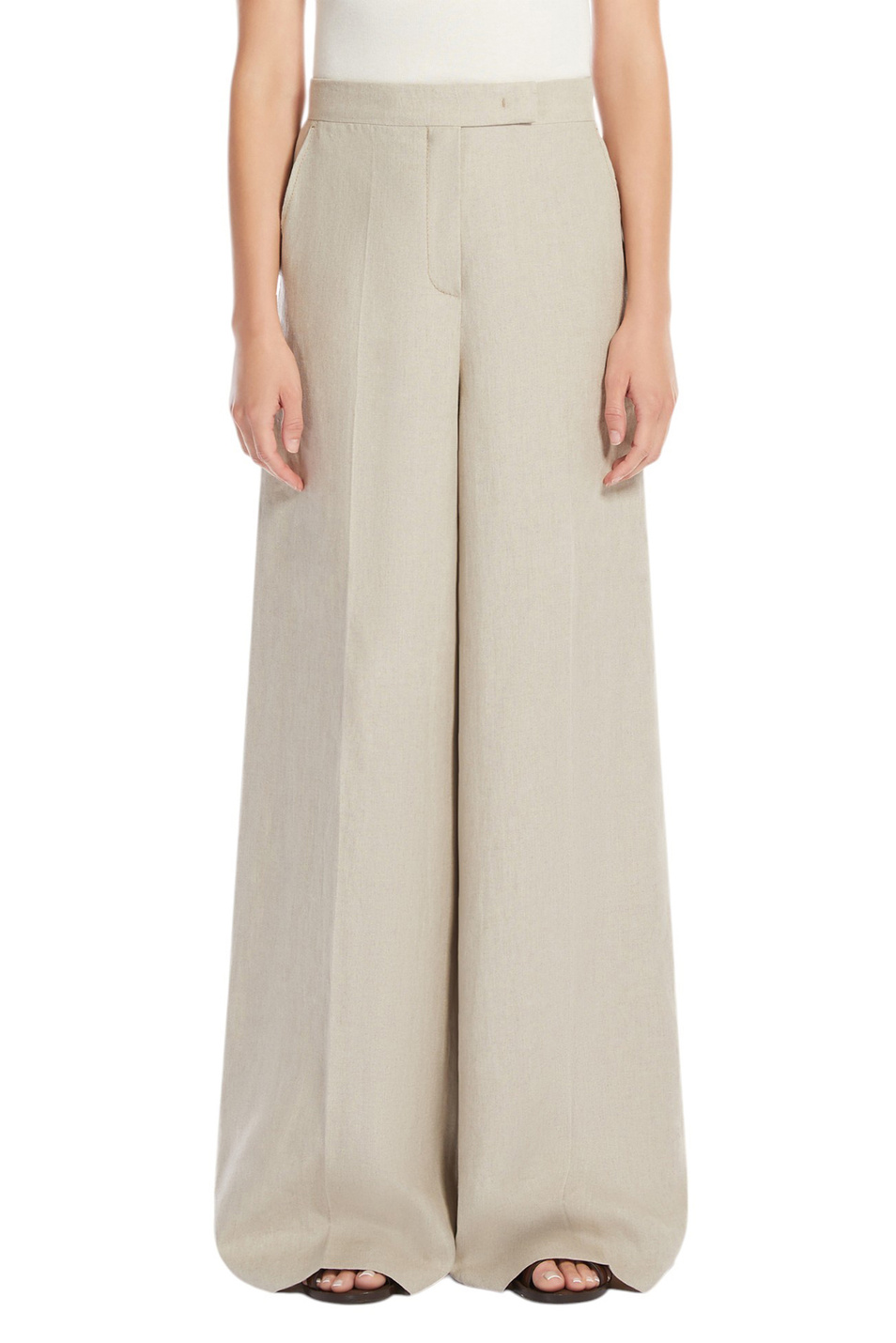 Женский Max Mara Брюки SEQUOIA из льна (цвет ), артикул 2511131092 | Фото 3