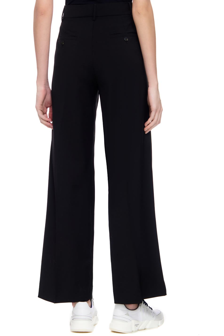 Женский Weekend Max Mara Брюки VISIVO из натуральной шерсти (цвет черный), артикул 2351361639 | Фото 6