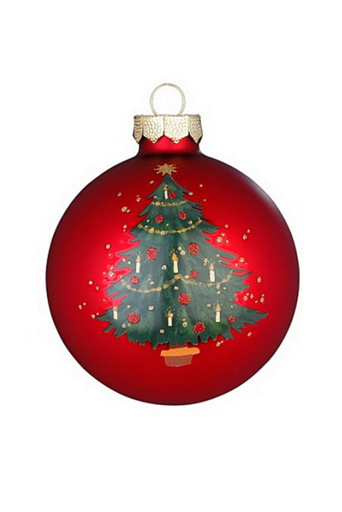 Елочный шар "Елка" 8 см|Основной цвет:Красный Не имеет пола Inge's Christmas Елочный шар "Елка" 8 см (цвет ), артикул 40907H812 | Фото 1