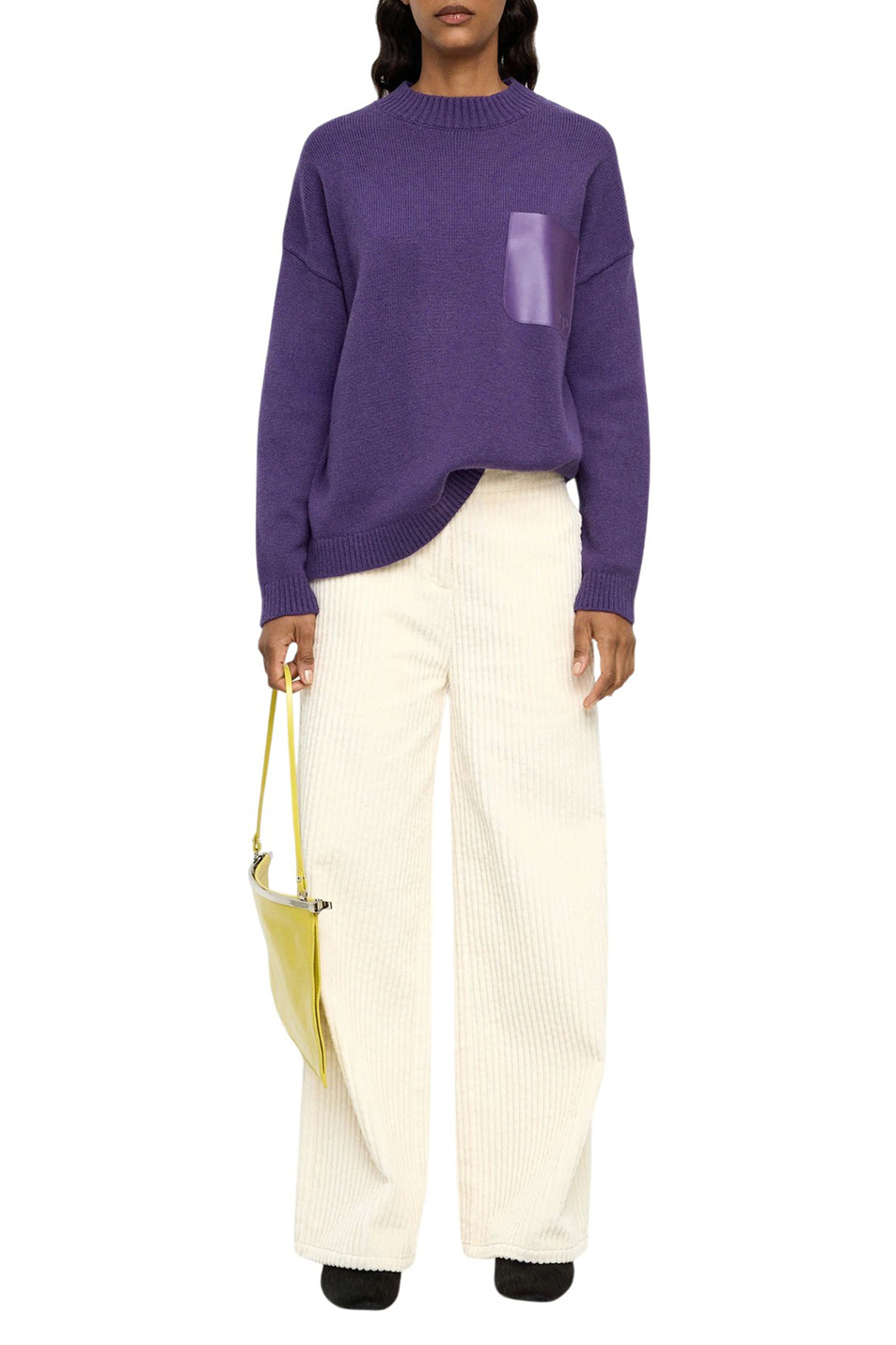 Женский Parfois Джемпер с карманом из кожи (цвет ), артикул 241250 | Фото 2