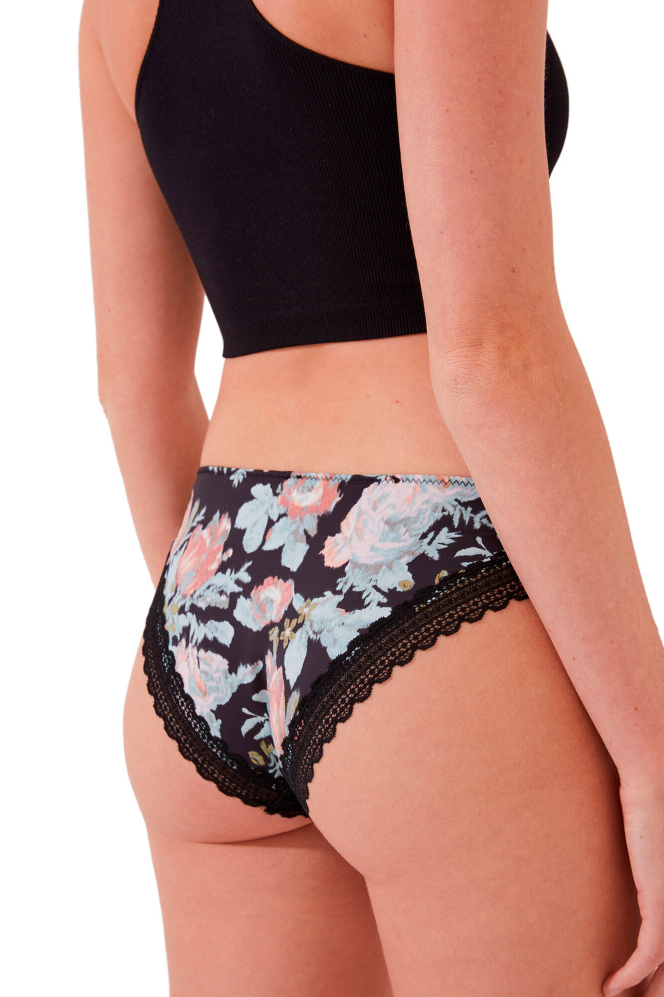 Женский Women'secret Трусы классические из микрофибры с кружевом (цвет ), артикул 0875701 | Фото 2