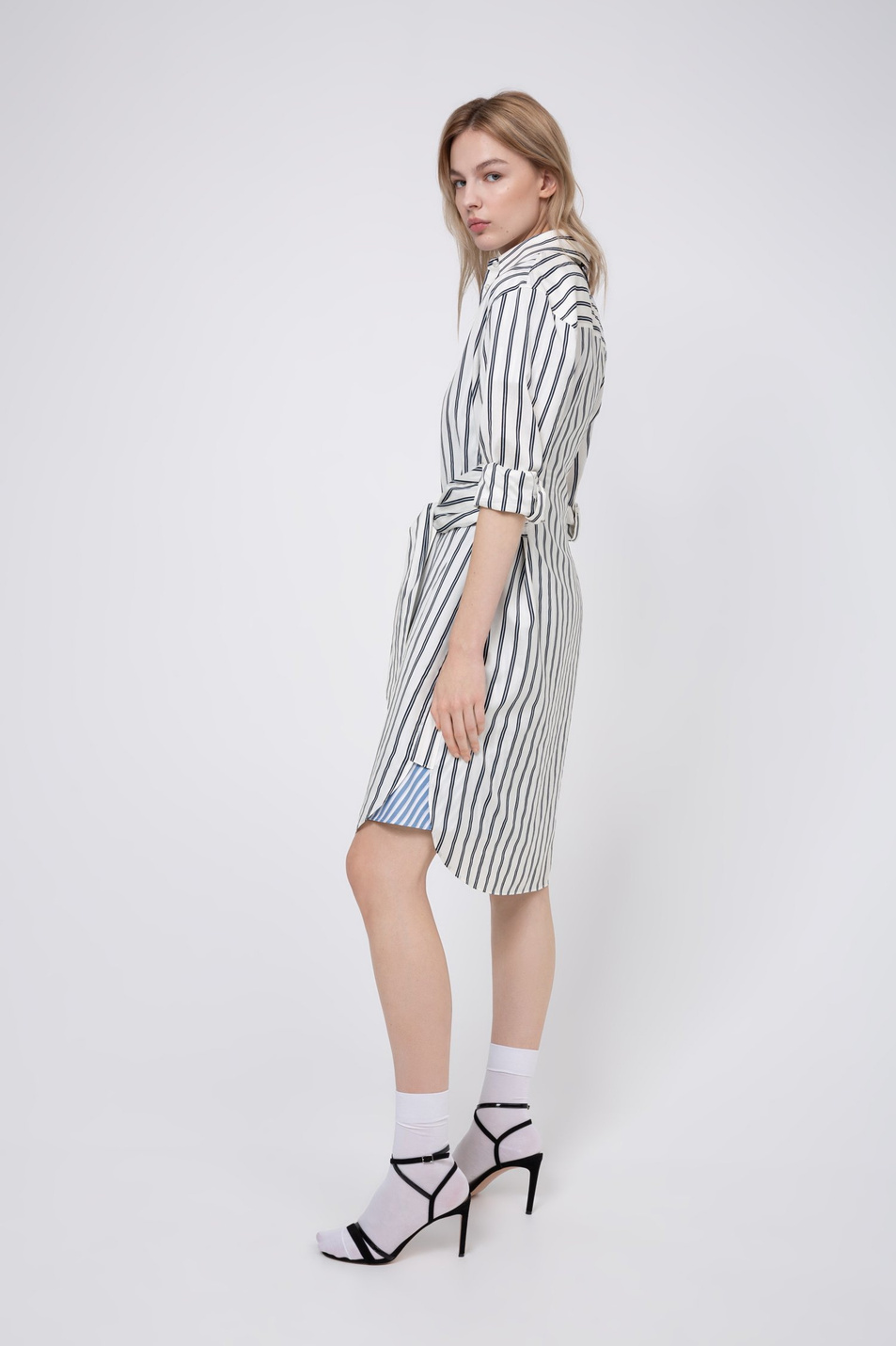 HUGO Платье-рубашка из смесовой вискозы с добавлением шелка (цвет ), артикул 50426620 | Фото 4