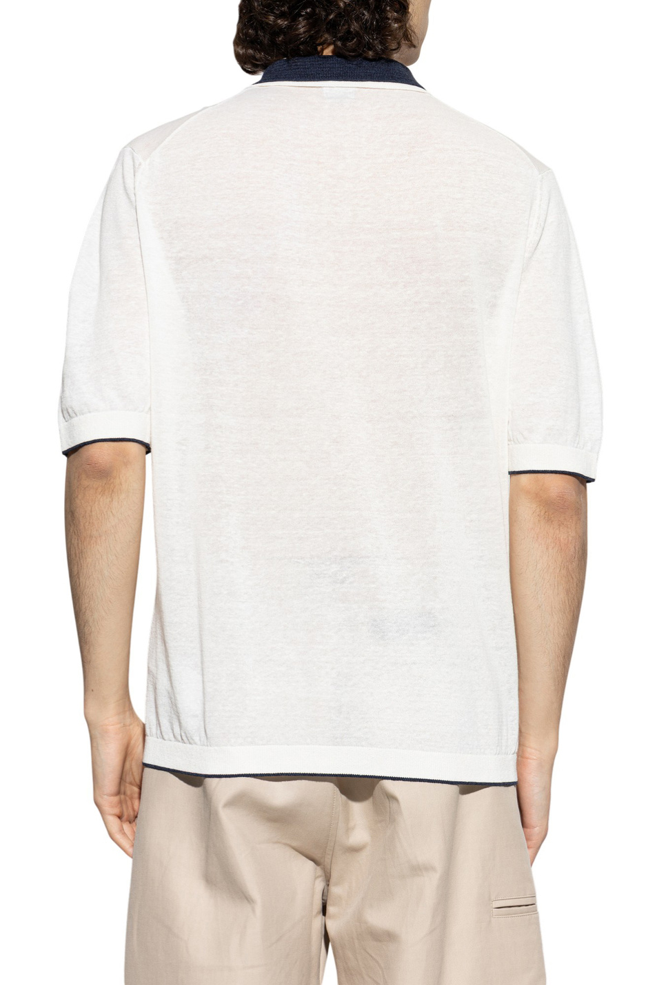 Поло прямого кроя|Основной цвет:Белый Мужской Eleventy Поло прямого кроя (цвет ), артикул M76POLM01-MAG0M059 | Фото 4