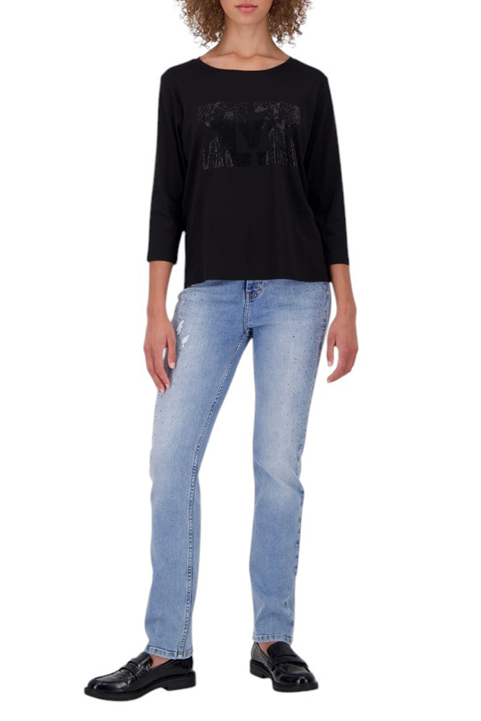 Джемпер со стразами|Основной цвет:Черный Женский Monari Джемпер со стразами (цвет ), артикул 808800 | Фото 2