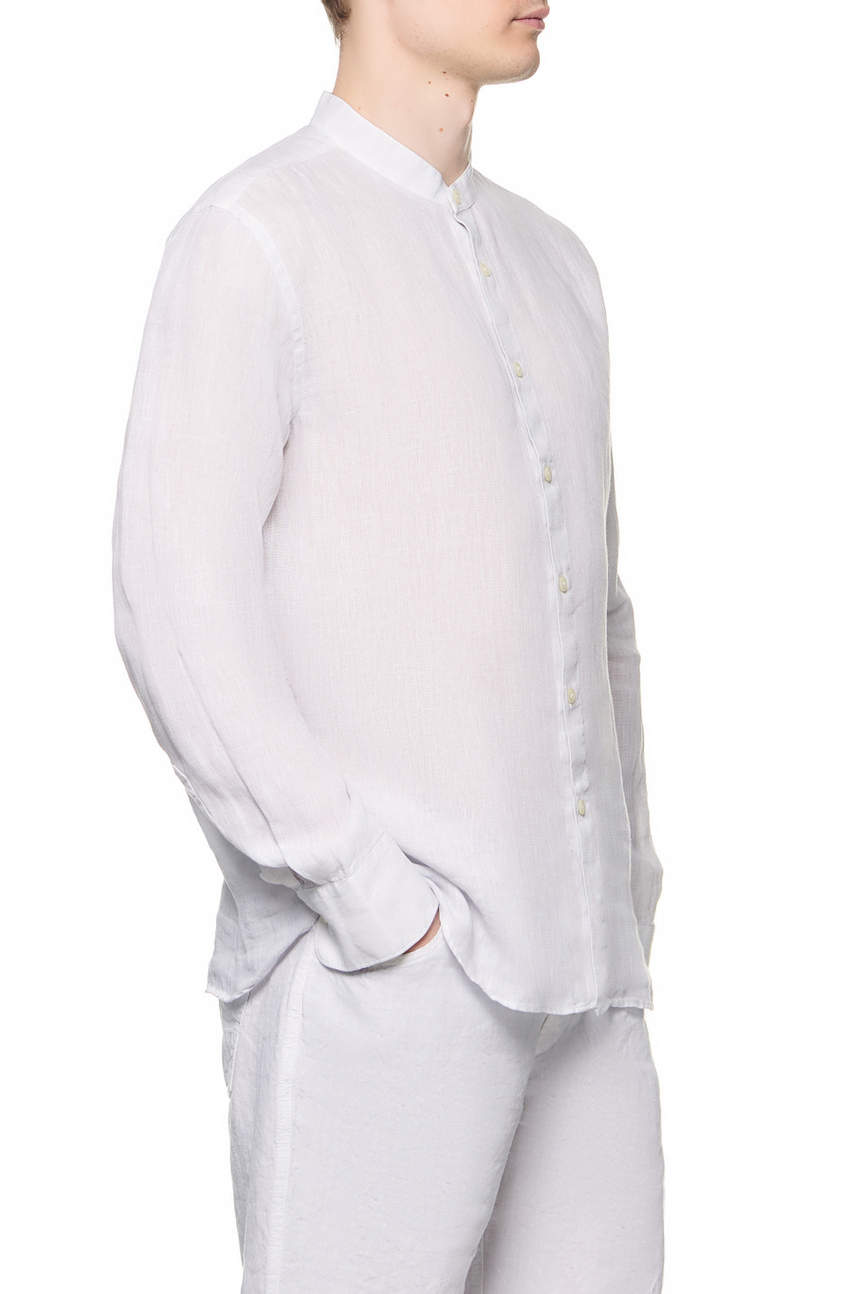 Мужской 120% Lino Рубашка из чистого льна (цвет ), артикул V0M11590000115S00 | Фото 3