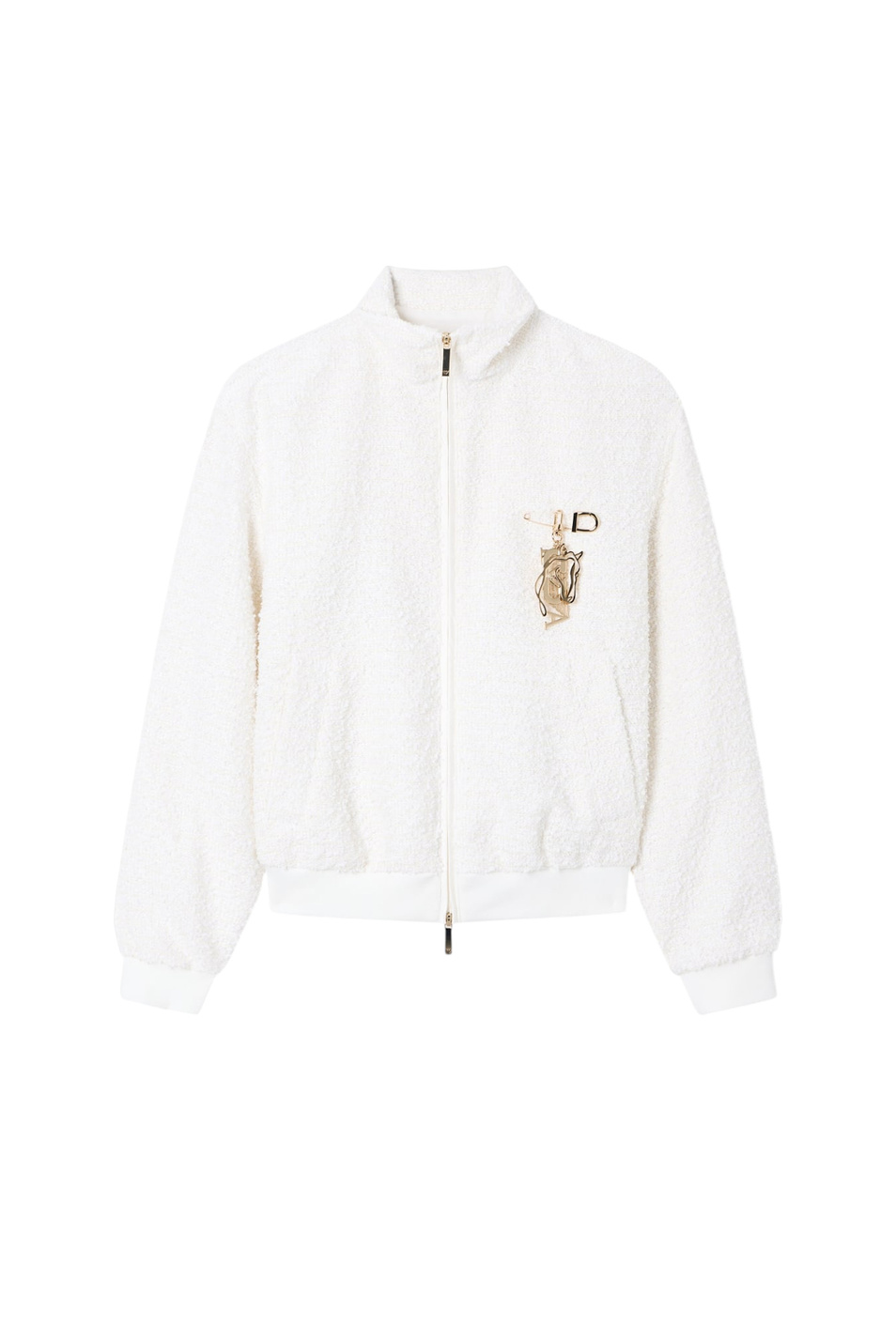 Женский Emporio Armani Куртка из ткани букле с брошью (цвет ), артикул EW003913-AF20487 | Фото 1