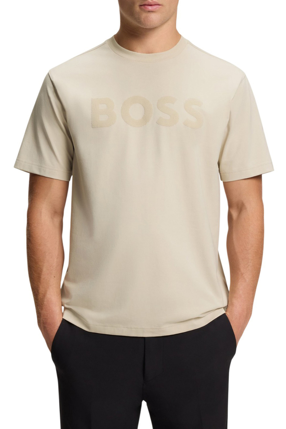 Мужской BOSS Футболка с логотипом (цвет ), артикул 50553636 | Фото 3