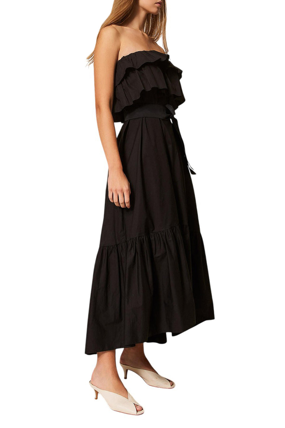 Женский TWINSET Milano Платье с поясом и оборками (цвет ), артикул 261AP2133 | Фото 2