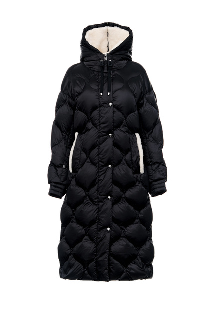 Стеганое пальто VALLY-DL на молнии и кнопках|Основной цвет:Черный|Артикул:46247535 | Фото 1