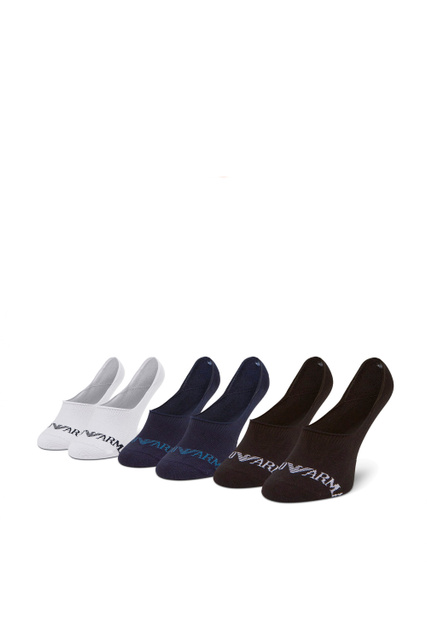 Набор носков-следков с жаккардовым логотипом|Основной цвет:Синий|Артикул:306227-1P254 | Фото 1