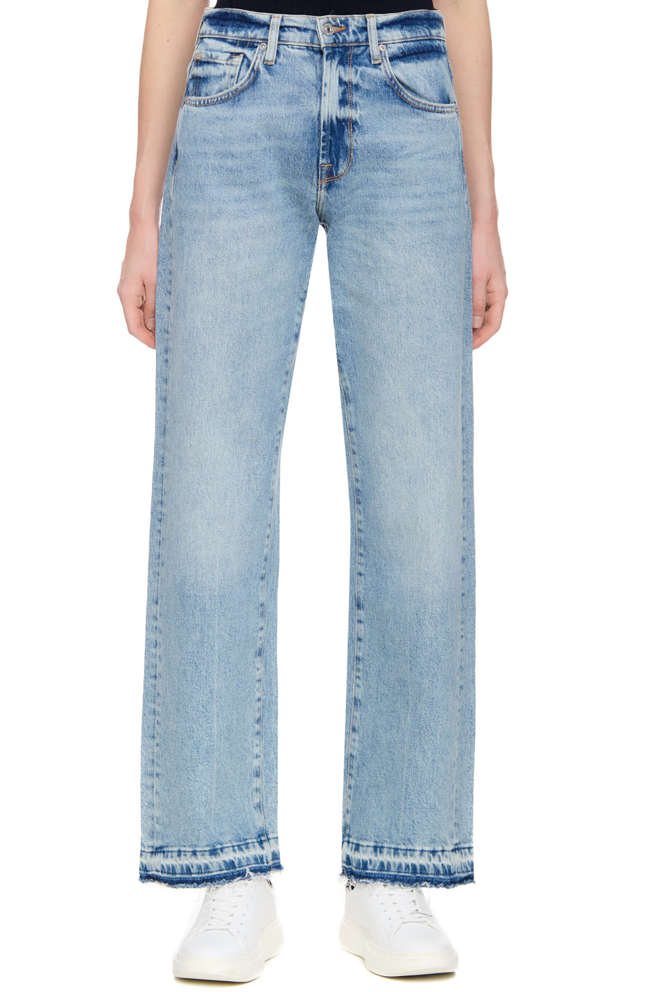 Женский 7 for all Mankind Джинсы TESS из эластичного хлопка (цвет ), артикул JSSTC100OD | Фото 4