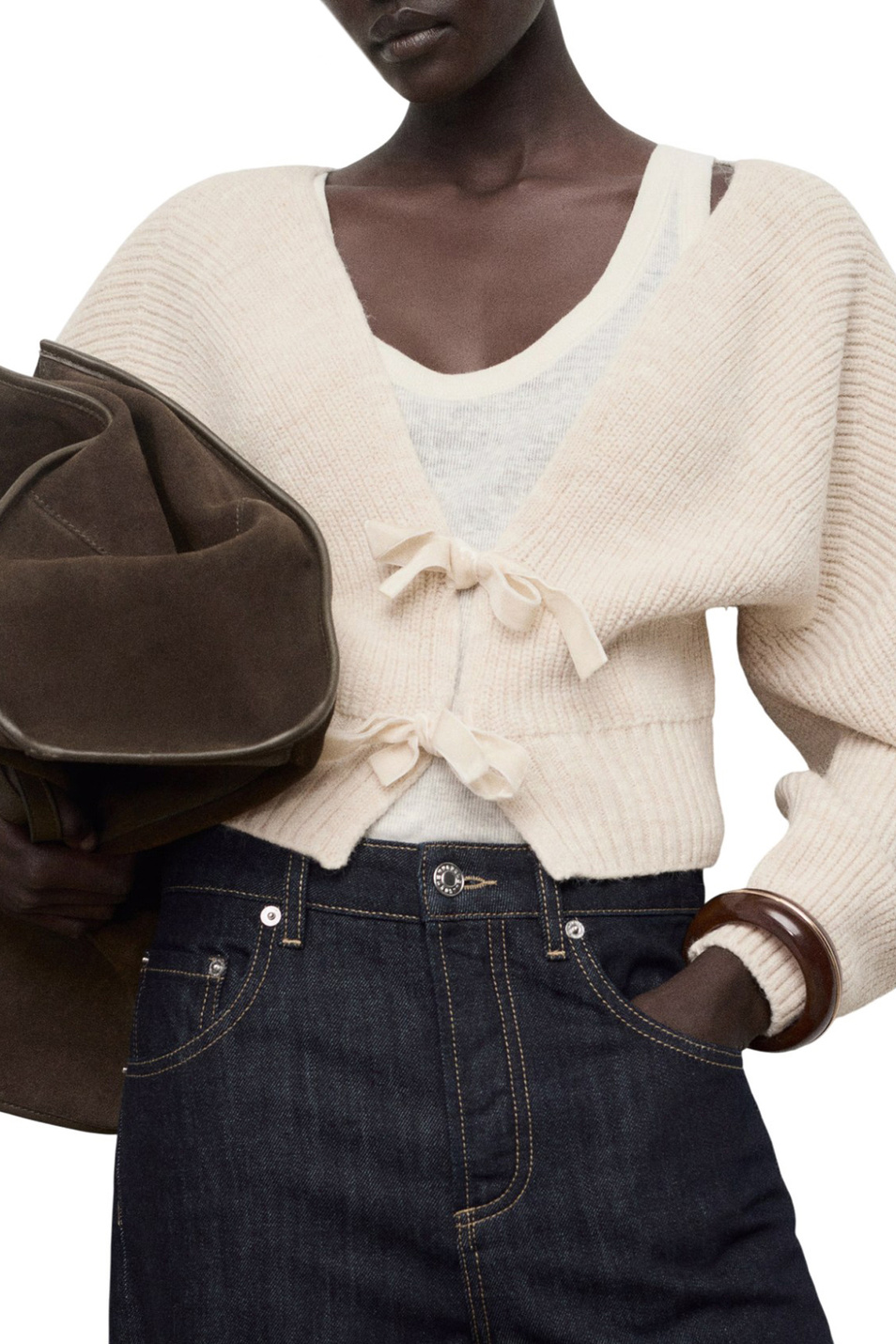 Женский Mango Кардиган CARMINA с V-образным вырезом (цвет ), артикул 17037815 | Фото 3