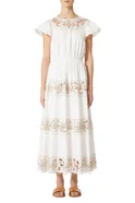 Женский Red Valentino Платье с вырезной цветочной вышивкой (цвет ), артикул XR0VA21Q6FC | Фото 2