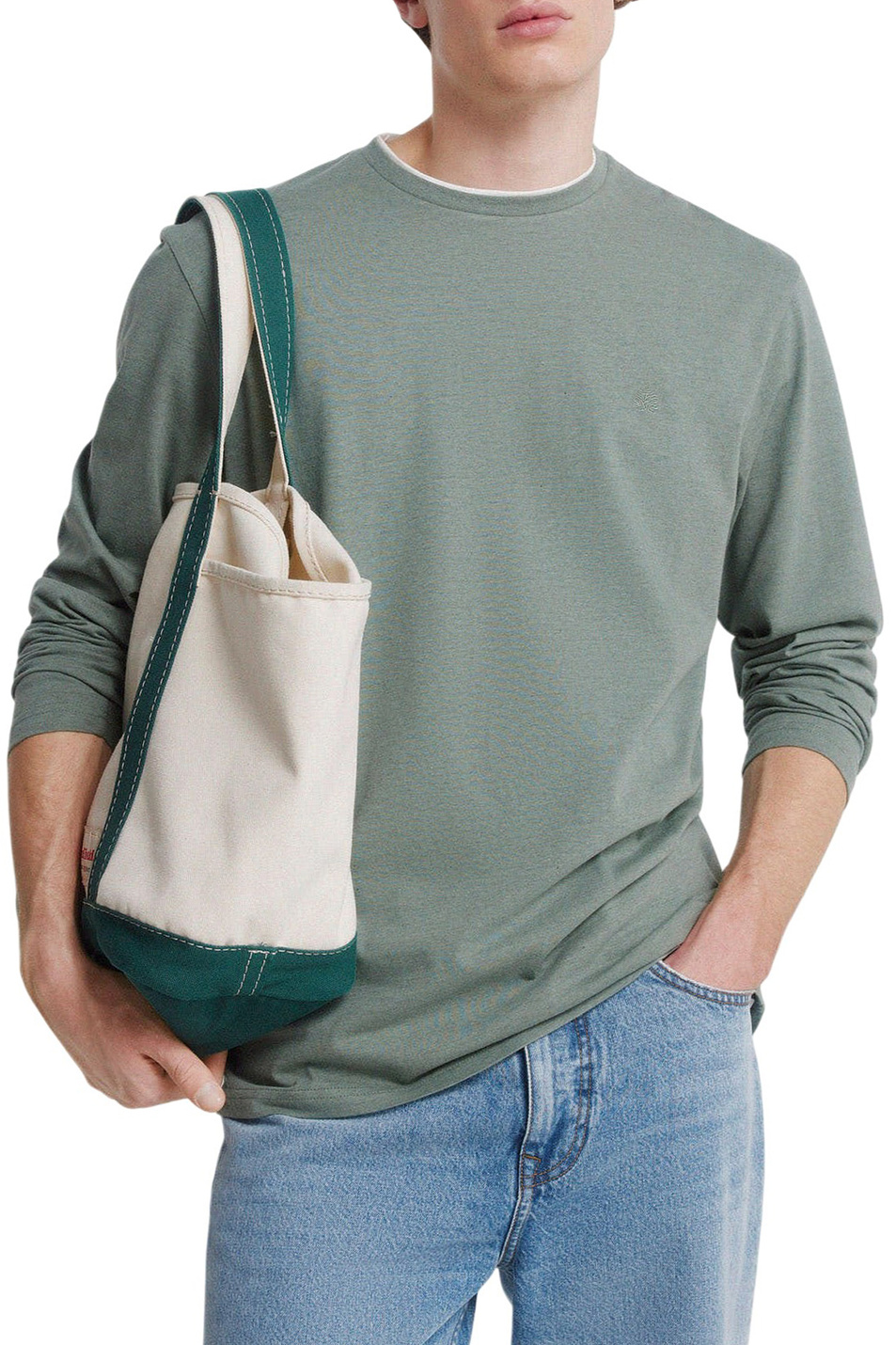 Мужской Springfield Лонгслив из смесового хлопка (цвет ), артикул 0223734 | Фото 1