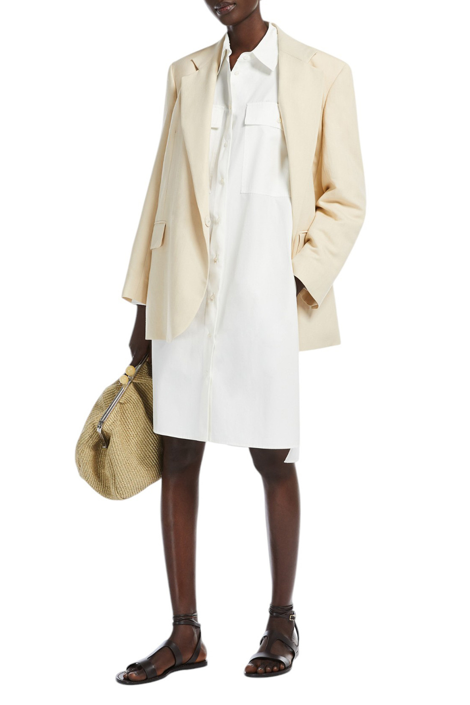 Женский Weekend Max Mara Пиджак PEONIE из вискозы и льна (цвет ), артикул 2515041042 | Фото 2