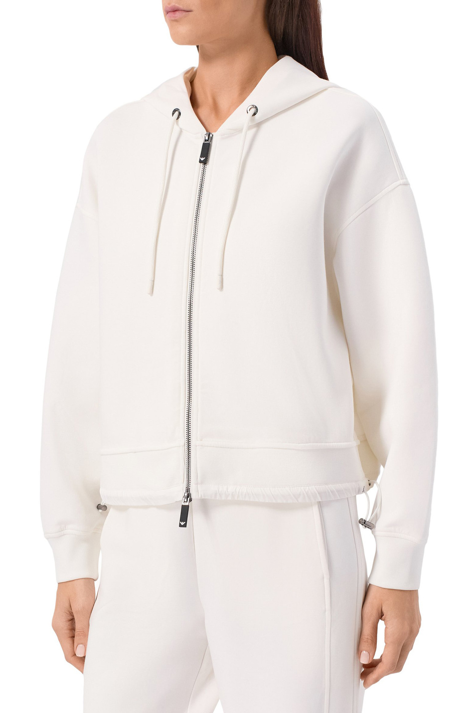 Женский Emporio Armani Толстовка из смесового хлопка (цвет ), артикул EW001358-AF10002 | Фото 4