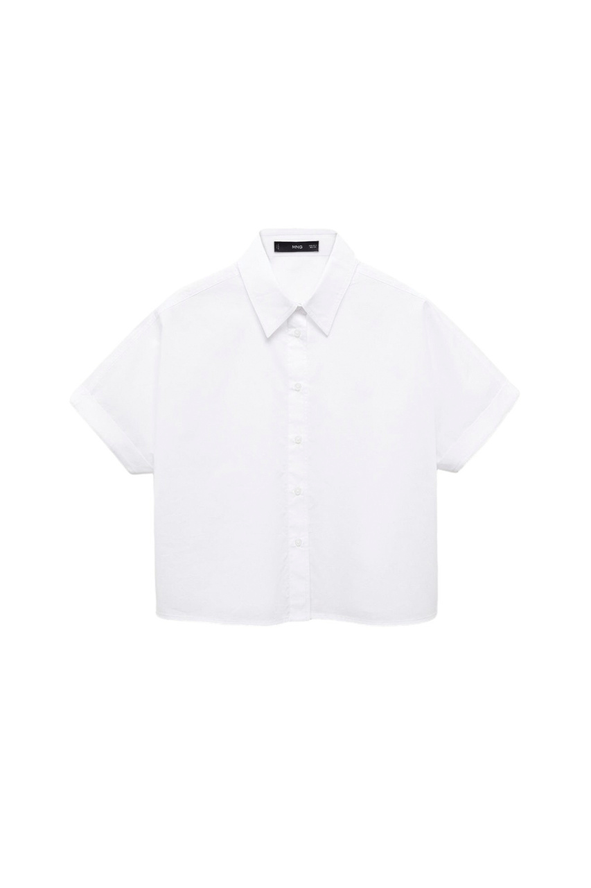 Рубашка STITCH из натурального хлопка|Основной цвет:Белый|Артикул:67028639 | Фото 1