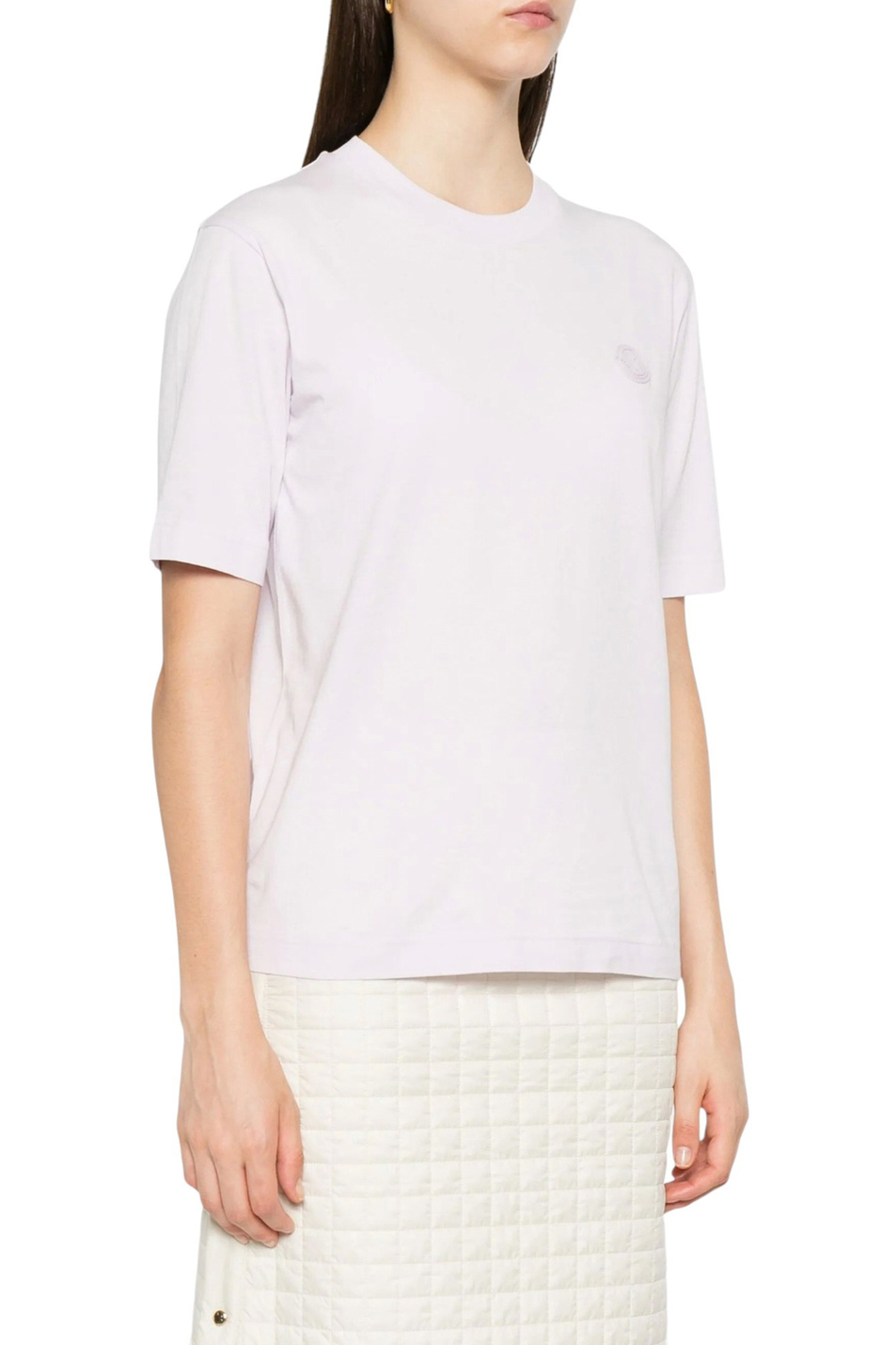 Футболка с логотипом|Основной цвет:Розовый Женский Moncler Футболка с логотипом (цвет ), артикул K20938C00017-89A17 | Фото 4