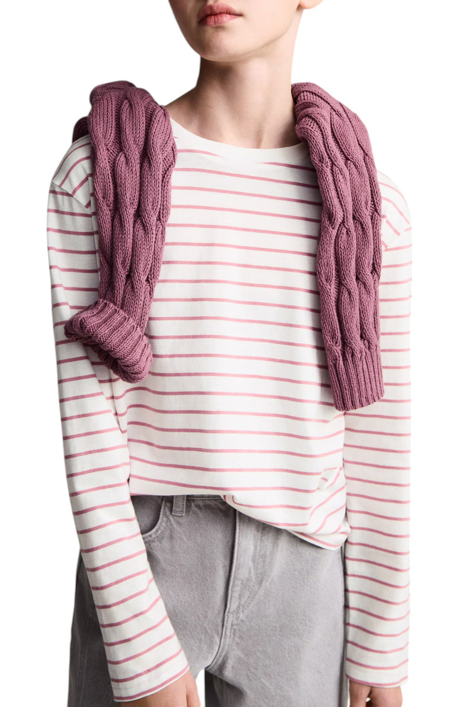 Девочкам Mango Kids Лонгслив STRIPES в полоску (цвет ), артикул 87040641 | Фото 4