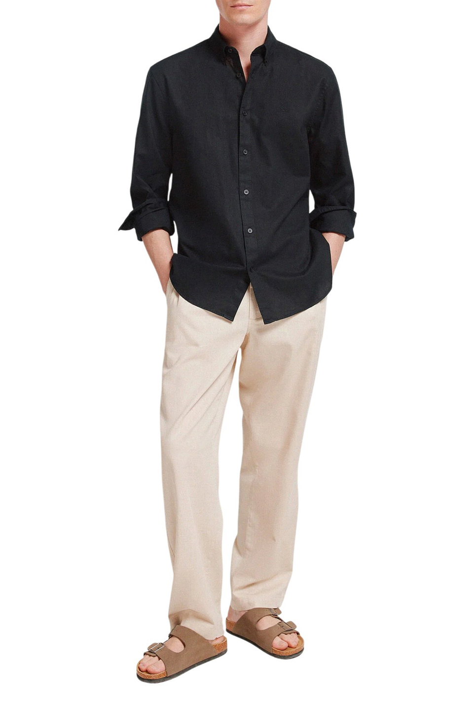 Мужской Springfield Рубашка из хлопка и льна (цвет ), артикул 0993388 | Фото 2