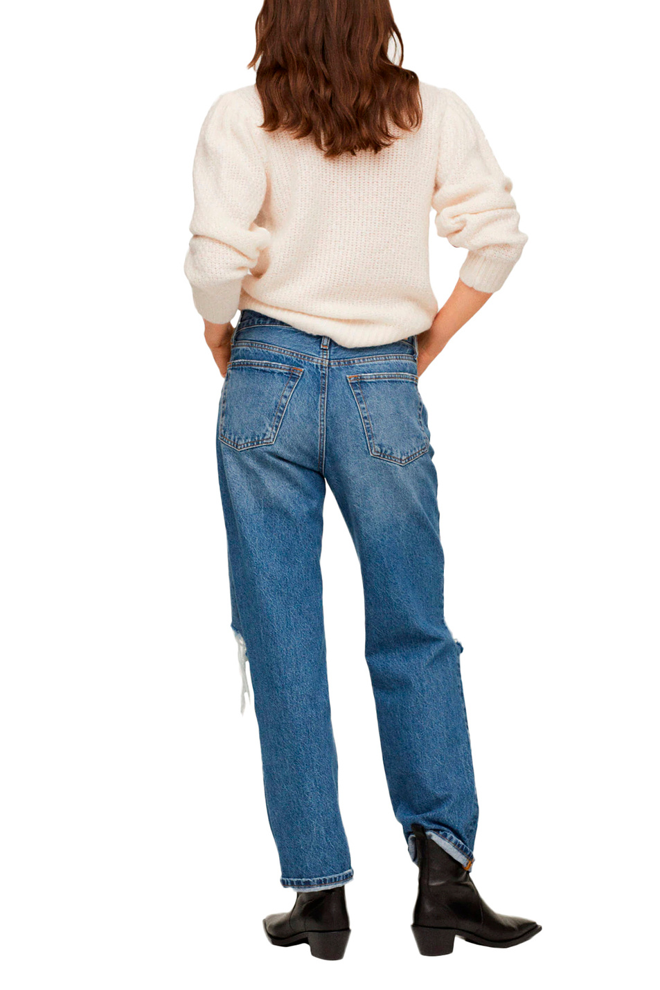Женский Mango Вязаный свитер FRESON с вышивкой (цвет ), артикул 17095772 | Фото 4