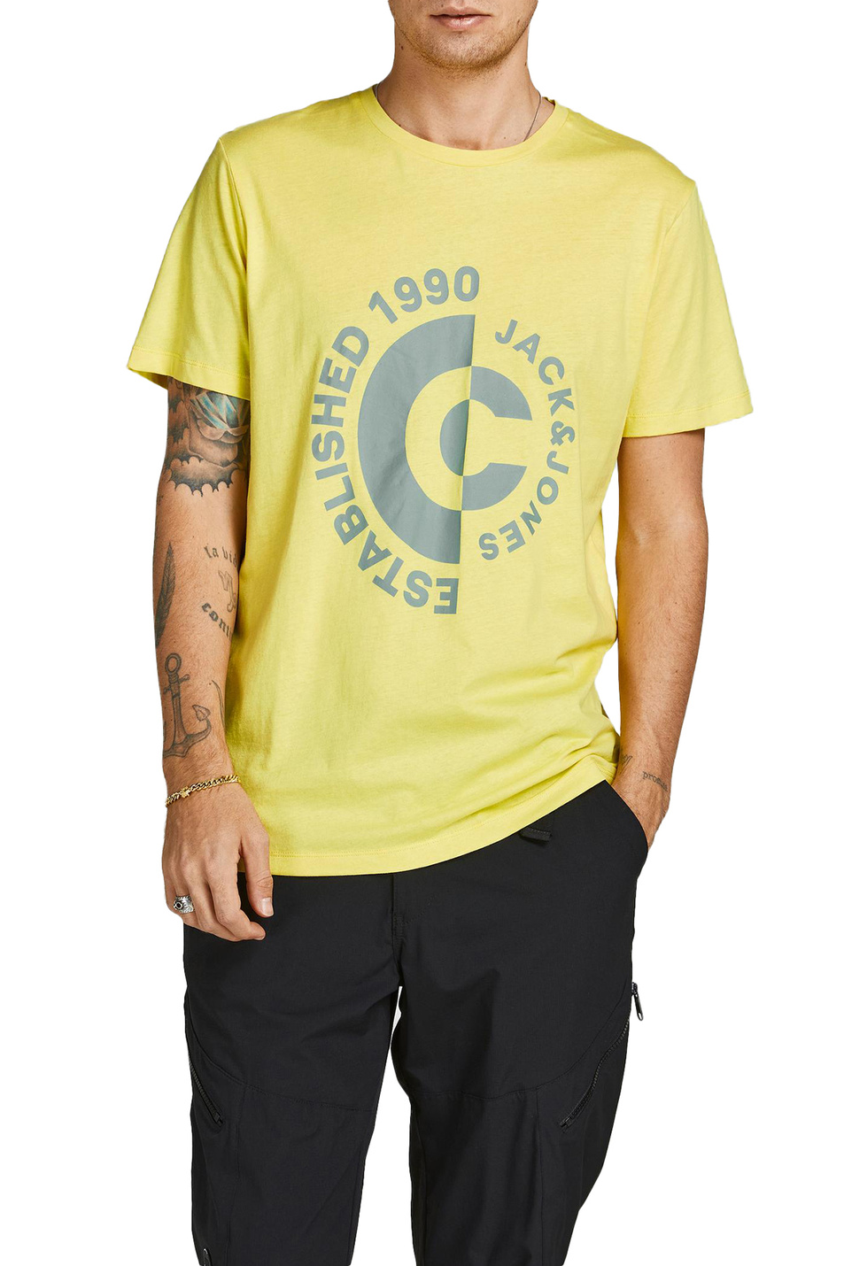 Мужской Jack & Jones Футболка из натурального хлопка с принтом (цвет ), артикул 12198332 | Фото 3