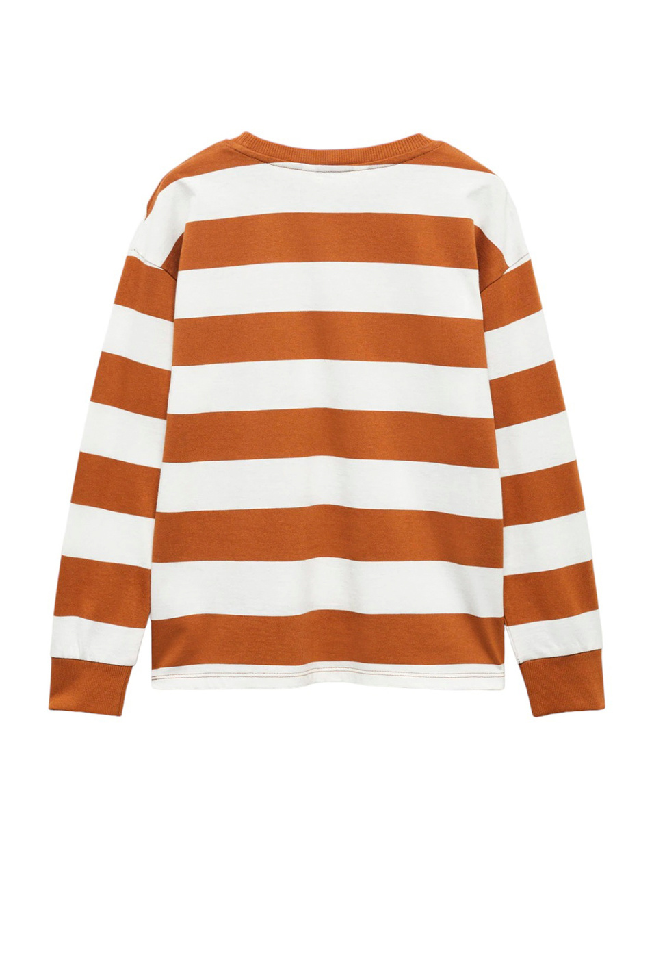 Мальчикам Mango Kids Лонгслив PAUL1 из натурального хлопка в полоску (цвет ), артикул 57013264 | Фото 2