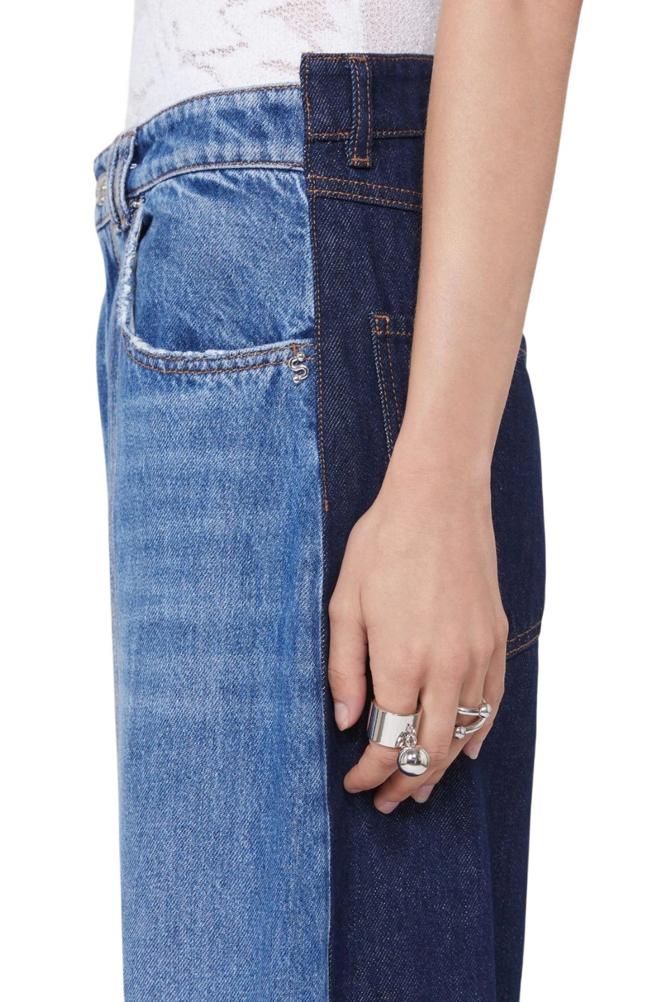 Женский Sportmax Джинсы QUARTO комбинированные (цвет ), артикул 2612181032 | Фото 5