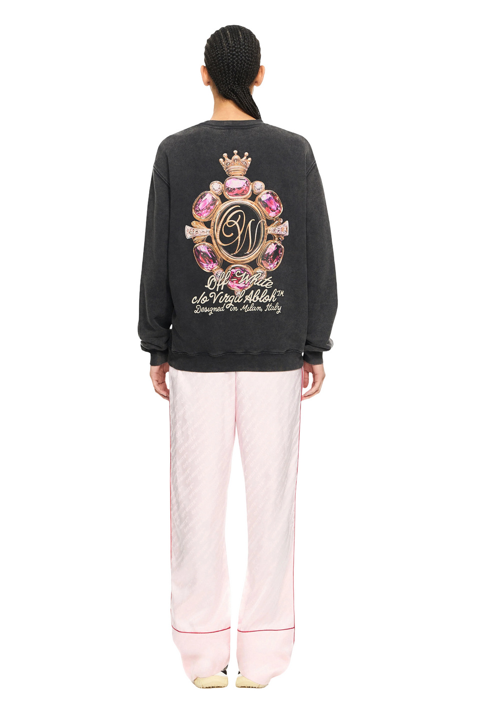 Женский Off-White Свитшот Royal Jewels с принтом (цвет ), артикул OWBA055S26FLE0051315 | Фото 4