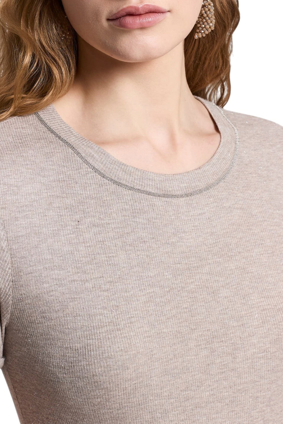 Женский Peserico Футболка с люрексом (цвет ), артикул A06840J0-02351 | Фото 6