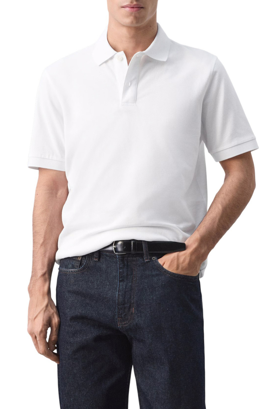 Мужской Mango Man Поло REA из хлопка (цвет ), артикул 27024427 | Фото 3