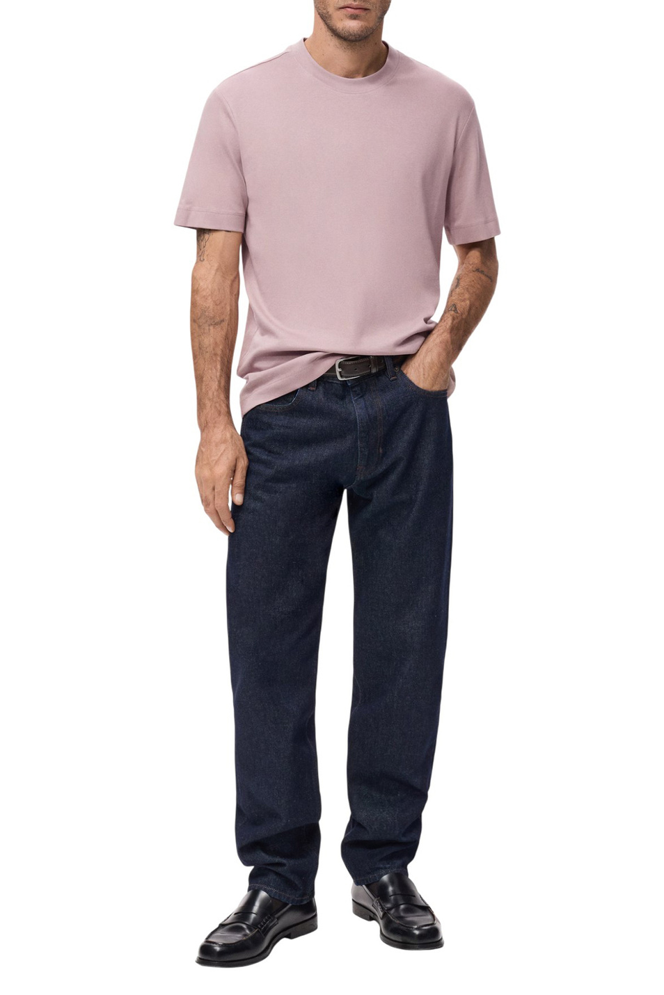 Футболка KIMI из хлопка|Основной цвет:Розовый Мужской Mango Man Футболка KIMI из хлопка (цвет ), артикул 27041262 | Фото 2