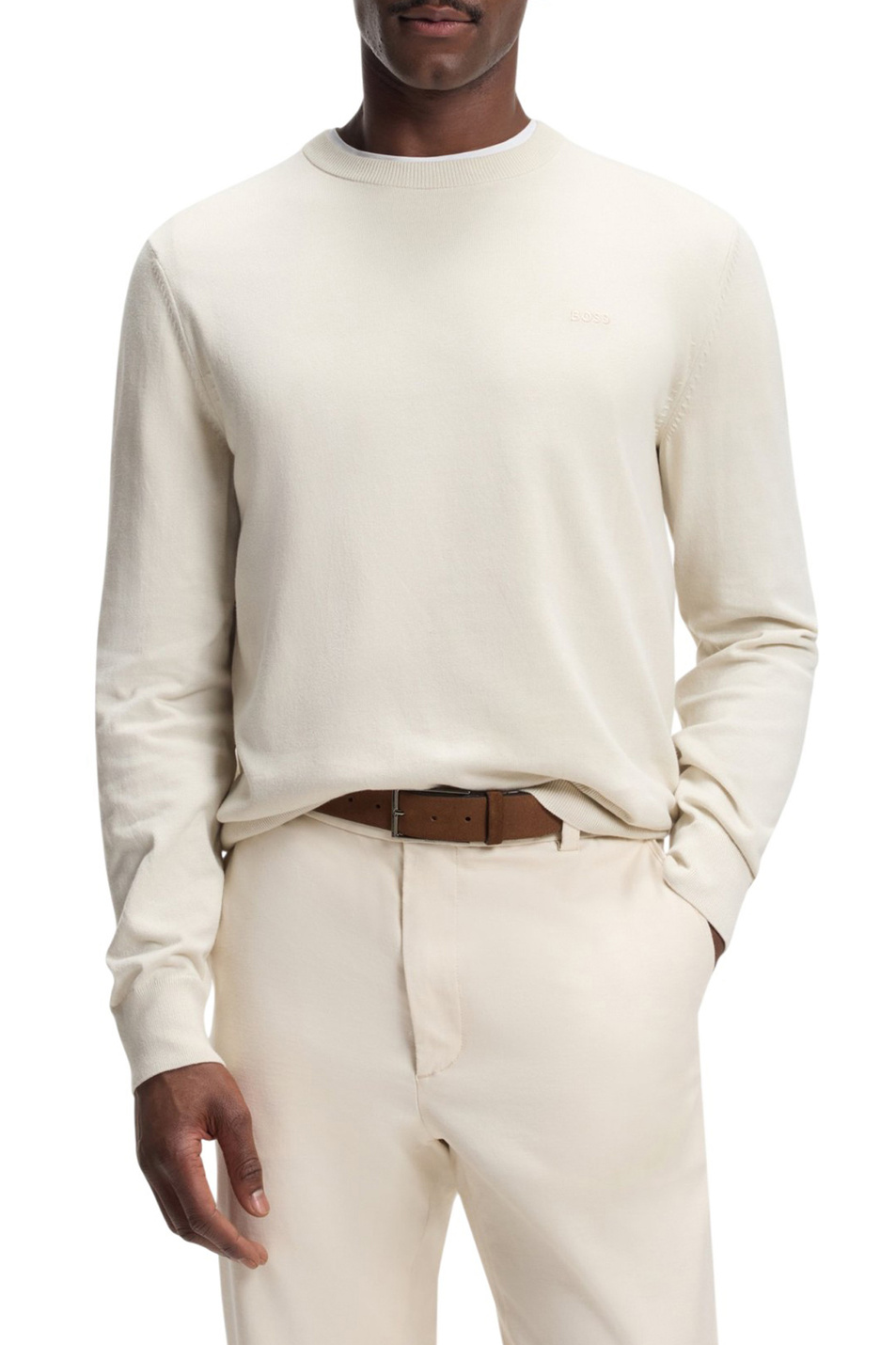 Мужской BOSS Джемпер Upacas из хлопка (цвет ), артикул 50556344 | Фото 3