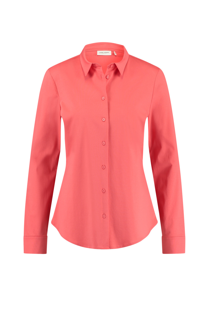 Рубашка из натурального хлопка|Основной цвет:Коралловый|Артикул:360017-31426 | Фото 1