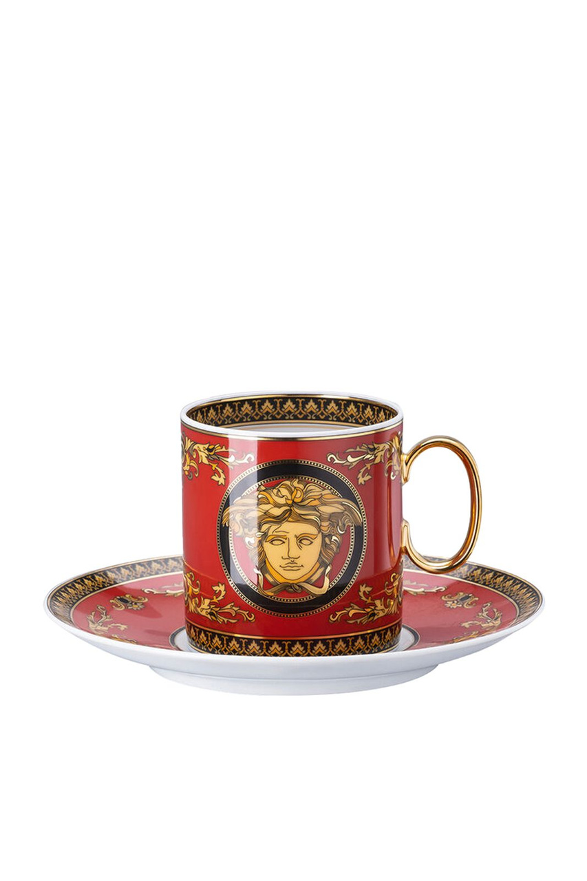 Чашка Medusa кофейная с блюдцем, 230 мл|Основной цвет:Красный|Артикул:19335-409605-14740 | Фото 1