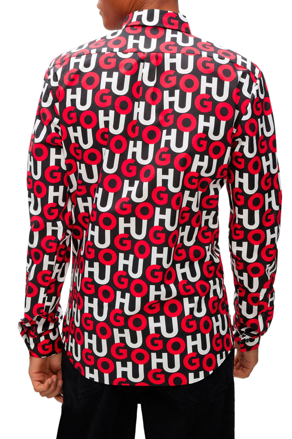 HUGO Рубашка из хлопкового поплина с двухцветным лого (цвет ), артикул 50478547 | Фото 4