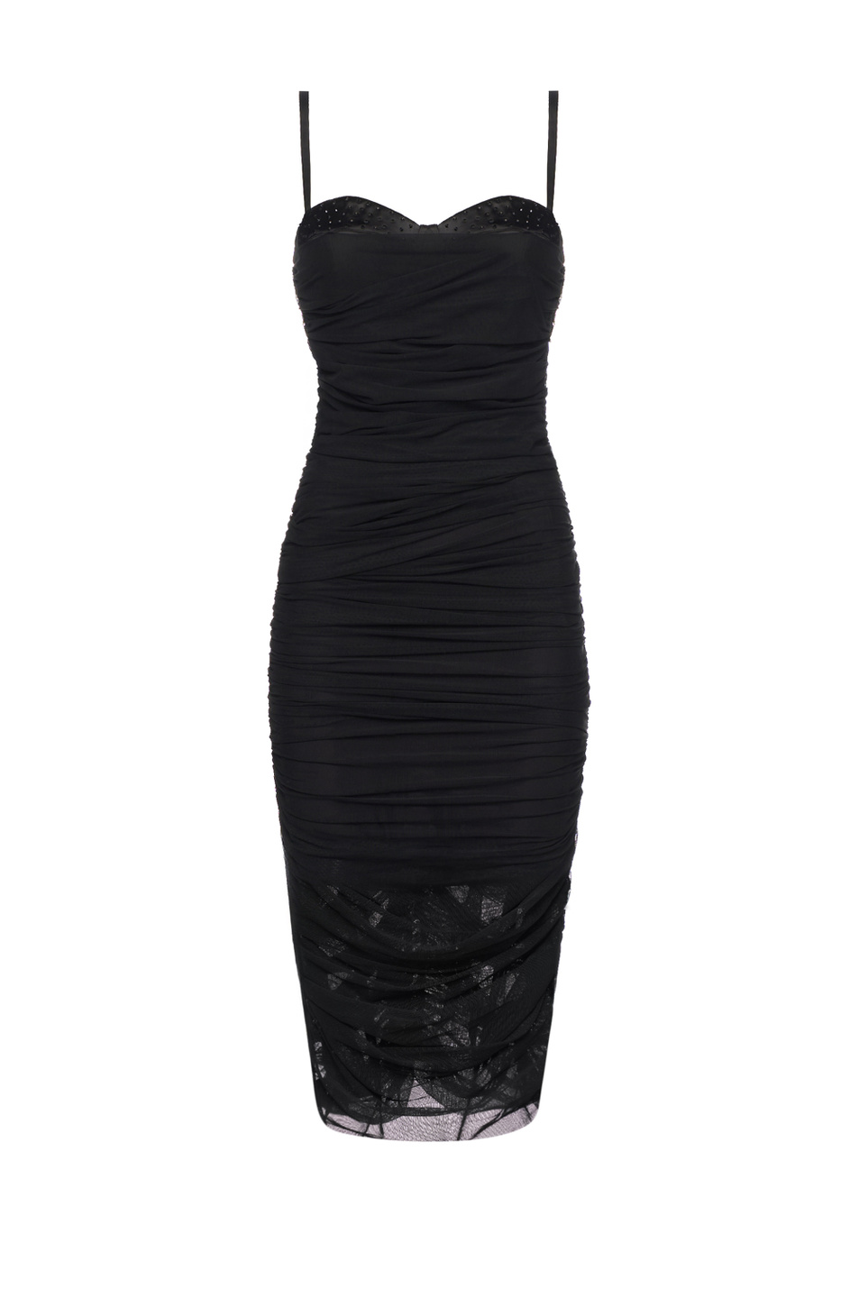 Платье со стразами и кружевом|Основной цвет:Черный Женский Liu Jo Платье со стразами и кружевом (цвет ), артикул PA6064J4966 | Фото 1