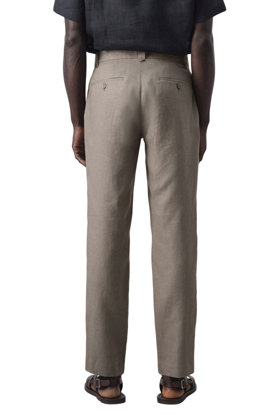 Мужской Mango Man Брюки OYSTER из льна (цвет ), артикул 27026711 | Фото 4