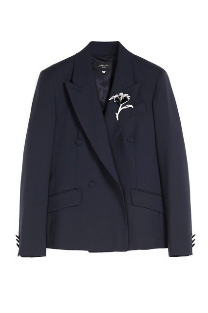 Пиджак SPIGA из смесовой шерсти|Основной цвет:Синий|Артикул:50410627 | Фото 1