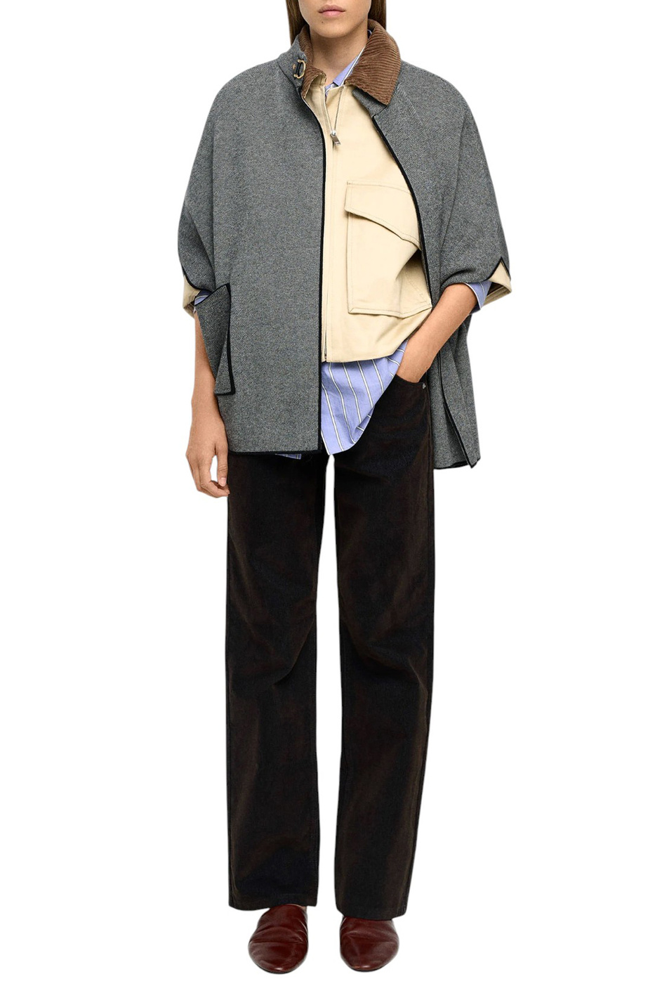 Женский Parfois Пончо однотонное (цвет ), артикул 237702 | Фото 2